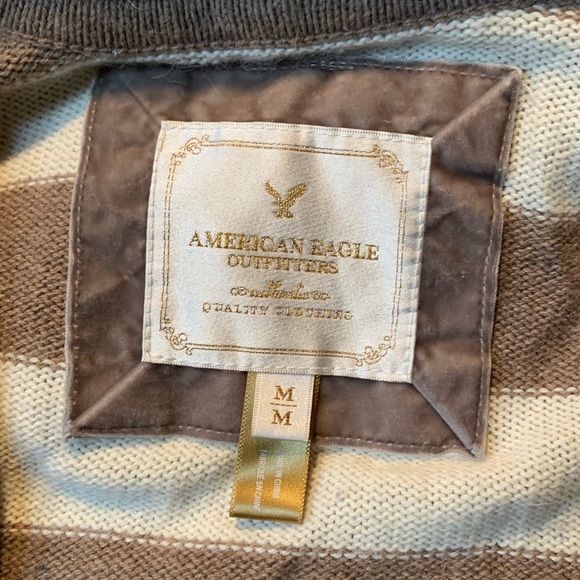 AE soft cream and tan cardigan - Picture 2 of 3